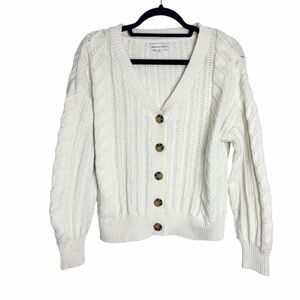 cupcakes & cashmere Cream Cable Knit Cardigan